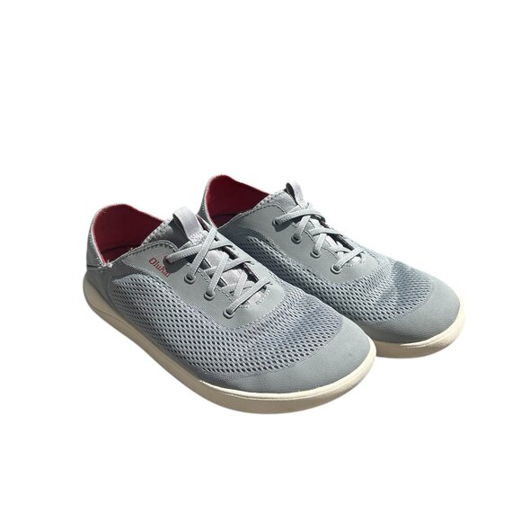 OluKai Moku Pae Men's Size 9 Gray Mesh Boat Sneakers Water Ready 🌊 - Picture 2 of 5